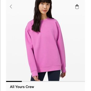lululemon All Yours Crew size M/8 in magenta glow